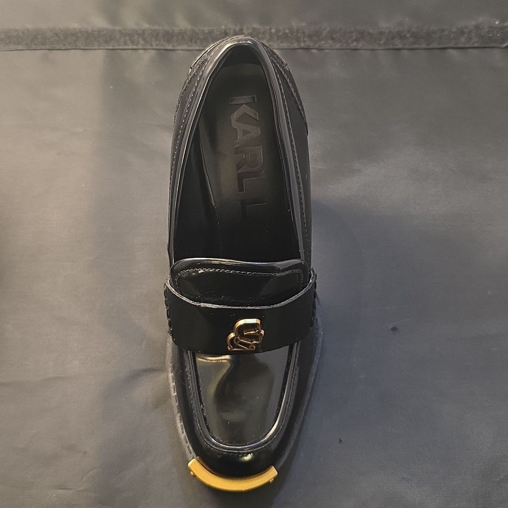 BRAND NEW KARL LAGERFELD PARIS VIRNA HIGH HEEL PATENT LEATHER SHOE - Picture 15 of 16